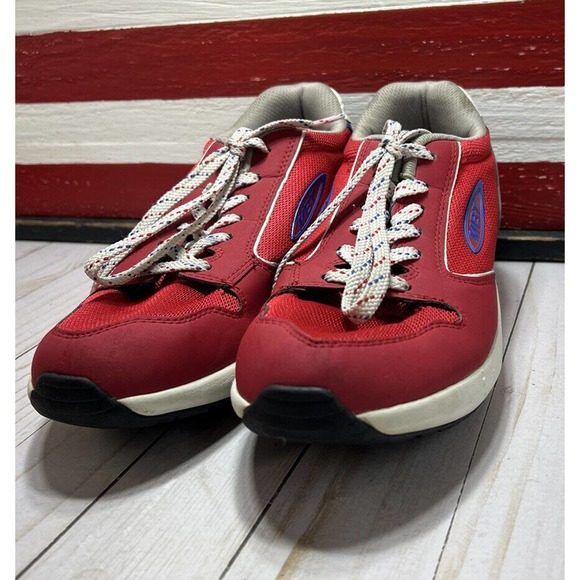 Rare MBT Women's 1997 Classic Retro Style Suede Size 9-9.5 Level 3 Rocker Red - Picture 5 of 13